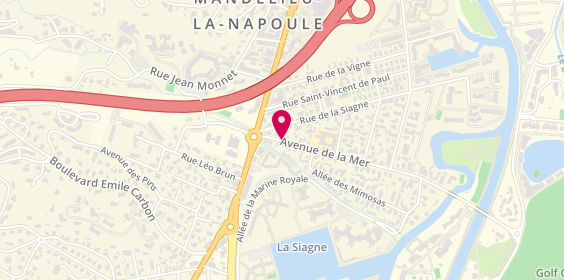 Plan de La Cigogne, 91 avenue de la Mer, 06210 Mandelieu-la-Napoule