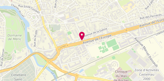 Plan de The Vape World, 517 avenue de l'Europe, 34170 Castelnau-le-Lez