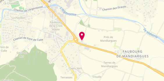 Plan de Auberge Cigaloise, 3 Route de Nîmes, 30170 Saint-Hippolyte-du-Fort