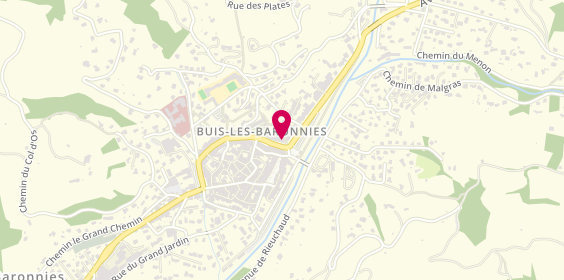 Plan de Brasserie des Cigales, 2 place du Quinconce, 26170 Buis-les-Baronnies