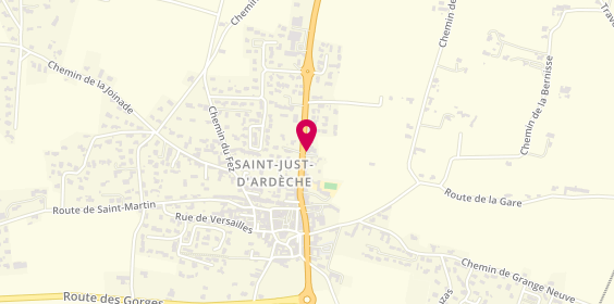 Plan de LE SAINT JUST - Café • Tabac • CBD • Vape, 172 Route de Bourg Saint Andéol, 07700 Saint-Just-d'Ardèche