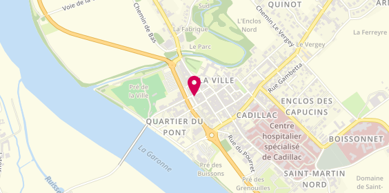 Plan de Le Vaporium, 5 avenue du Pont, 33410 Cadillac-sur-Garonne