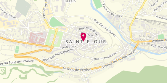 Plan de ECP cigarette electronique Saint Flour, 12 place de la Halle Aux Bleds, 15100 Saint-Flour