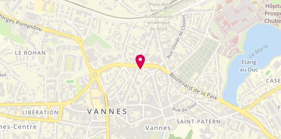 Plan de E-FUMEUR Vannes - Cigarette électronique, 32 avenue Victor Hugo, 56000 Vannes