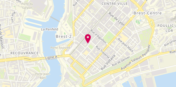 Plan de Peace n' Vape - CBD Shop / Vape Shop à Brest, 36 Rue Amiral Linois, 29200 Brest