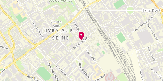 Plan de Le Saint Just, 22 Rue Saint-Just, 94200 Ivry-sur-Seine