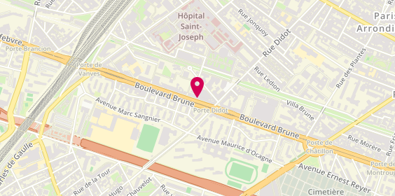 Plan de Nuage Gourmand, 71 Boulevard Brune, 75014 Paris