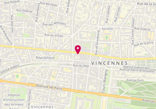 Plan de Vapostore, 105 Rue de Fontenay, 94300 Vincennes