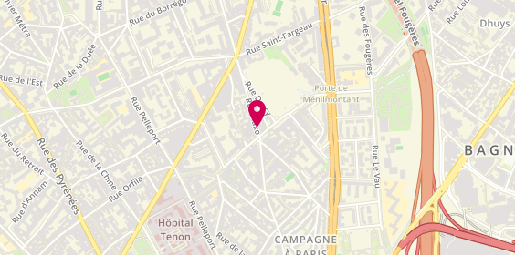 Plan de Le Camélia, 2 Rue Haxo, 75020 Paris
