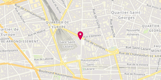 Plan de Club des Vapoteurs, 19 Rue d'Amsterdam, 75008 Paris