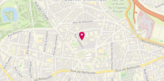 Plan de Altersmoke, 56 Rue Compans, 75019 Paris