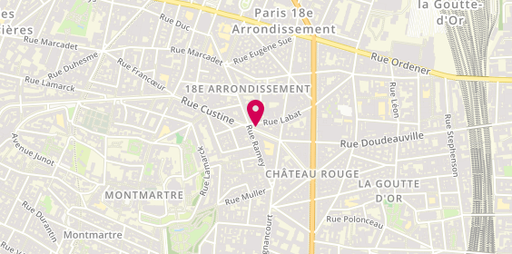 Plan de NOMEGO - Vape et CBD shop, 32 Rue Custine, 75018 Paris