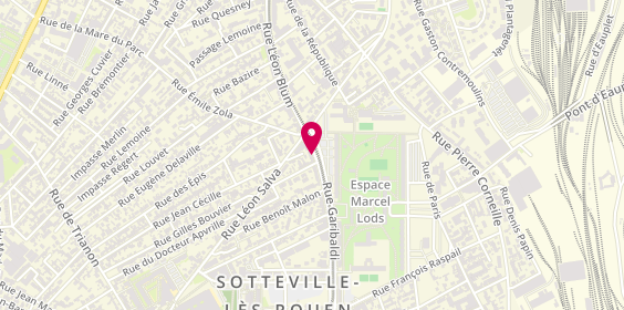 Plan de Elec Clope, 46 Rue Garibaldi, 76300 Sotteville-lès-Rouen