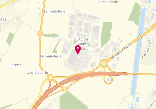 Plan de Pro'Vap, Sud, Centre Commerciale Auchan
Zone Aménagement du Mont Renaud
32 N Route Nationale, 60400 Noyon, France